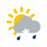 örtlich Schneeregenschauer