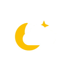 Nacht: wolkig