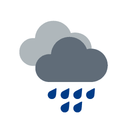 Nacht: starker Regen