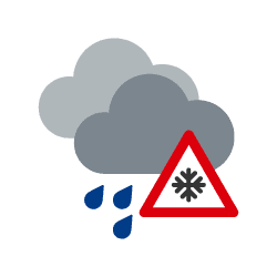 Nacht: Regen, örtlich gefrierend